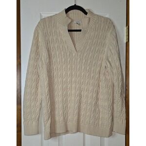 Women's XL LL Bean Cable Knit Sweater